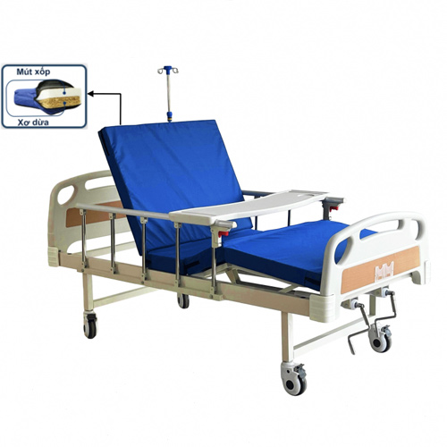 Giường Y Tế Nâng Đầu 2 Tay Quay SG001B